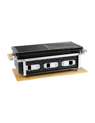 Grill da tavolo Yakiniku large Shichirin rettangolare 4-8 persone