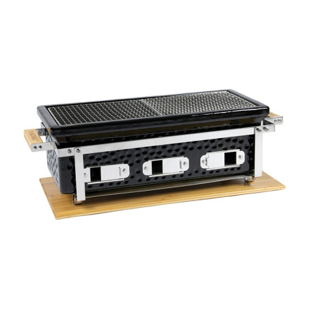 Grill da tavolo Yakiniku large Shichirin rettangolare 4-8 persone