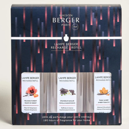 Set 3 flaconi di ricarica per lampada catalitica Berger 250 ml. Elimina gli odori e profuma l'ambiente