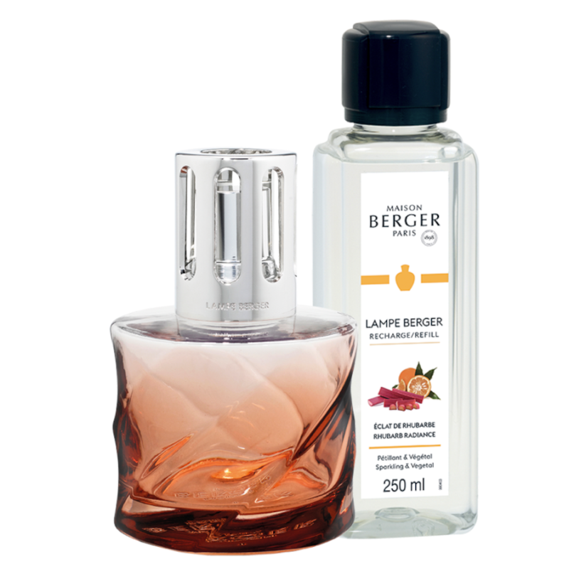 Cofanetto Lampe Berger Spirale rosa ambra e profumo 250 ml Cofanetto Lampe Berger Spirale rosa ambra e profumo 250 ml