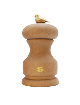 Macina sale Bisetti Bird legno di faggio 11 cm. Prodotto di qualità garantito