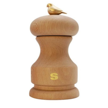 Macina sale Bisetti Bird legno di faggio 11 cm. Prodotto di qualità garantito