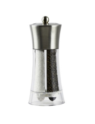 Macina sale e pepe Bisetti Dual Big acrilico e inox 19 cm, alta qualità italiana