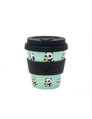 Tazza cappuccino Qui Panda con coperchio 230 ml