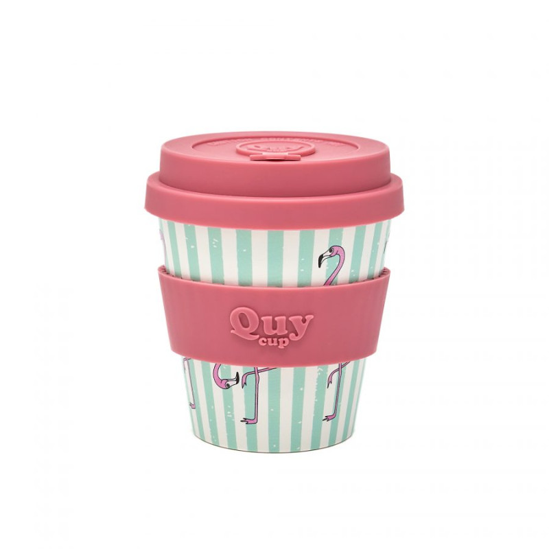 Tazza cappuccino Quy Fenicottero con coperchio 230 ml Tazza cappuccino Quy Fenicottero con coperchio 230 ml