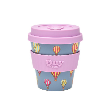 Tazza cappuccino Qui Mongolfiera con coperchio 230 ml