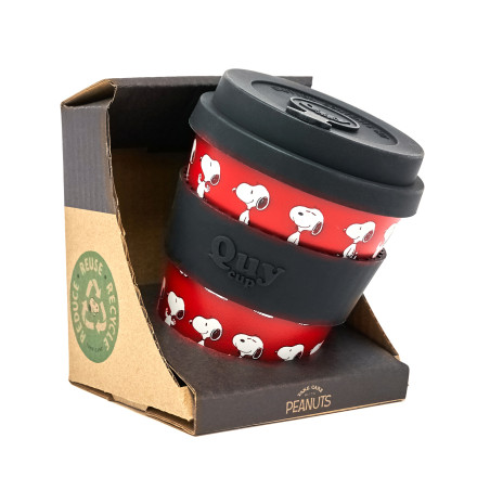 Tazza cappuccino Quy Snoopy Red con coperchio 230 ml