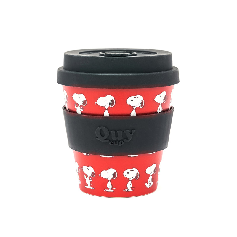 Tazza cappuccino Quy Snoopy Red con coperchio 230 ml