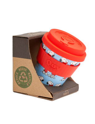 Tazza cappuccino Quy Snoopy love con coperchio 230 ml