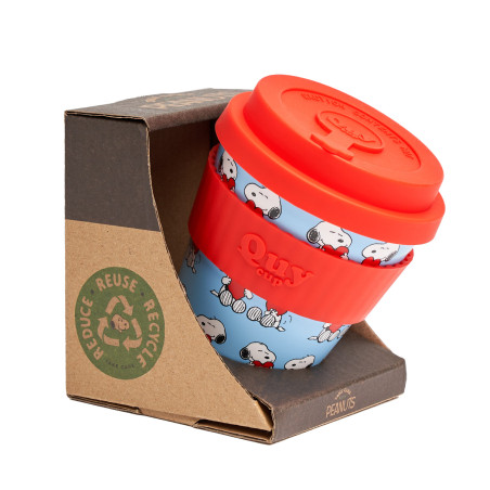 Tazza cappuccino Quy Snoopy love con coperchio 230 ml
