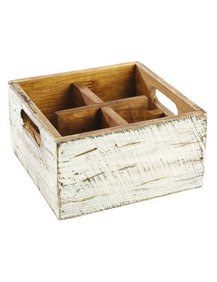 Contenitore con 4 scomparti Paderno in legno