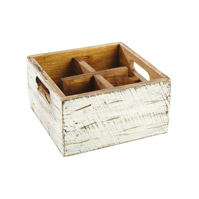Contenitore con 4 scomparti Paderno in legno