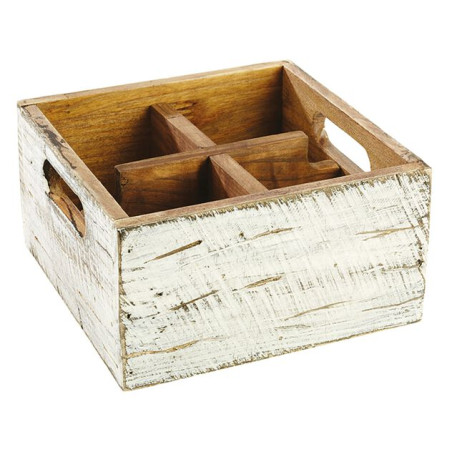 Contenitore con 4 scomparti Paderno in legno