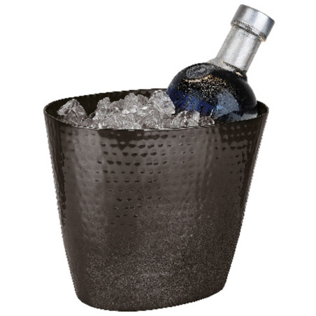 Secchiello vino Paderno in alluminio verniciato nero