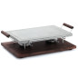 Pietra ollare rettangolare Bisetti con base legno e fornelli 40 x 25 cm Pietra ollare rettangolare Bisetti con base legno e fornelli 40 x 25 cm