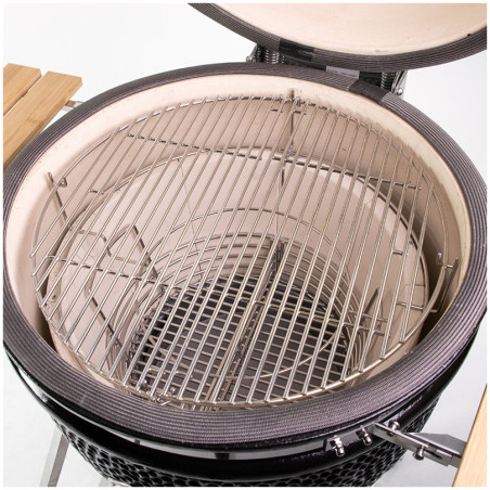 2 griglie cottura a mezzaluna per barbecue Kamado Large