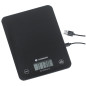 Bilancia da cucina digitale Zassenhaus ricaricabile USB nera Bilancia da cucina digitale Zassenhaus ricaricabile USB nera