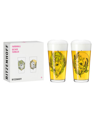 Set 2 Bicchieri birra Ritzenhoff Cervo e Volpe 430 ml