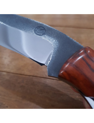 Coltello artigianale da collezione con manico in legno di Palissandro e apribottiglie integrato