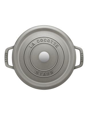 Casseruola rotonda Staub ghisa grigio 24 cm