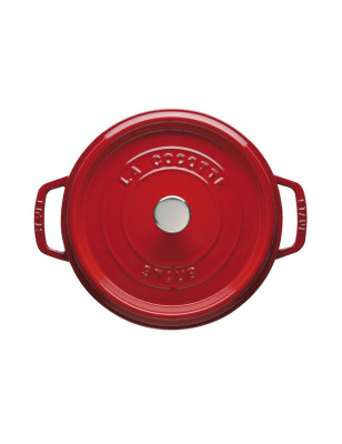 Casseruola rotonda Staub ghisa rosso ciliegia 24 cm