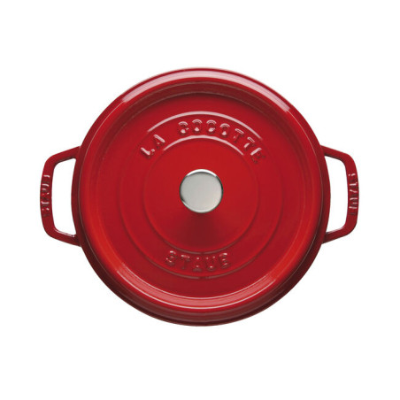 Casseruola rotonda Staub ghisa rosso ciliegia 24 cm