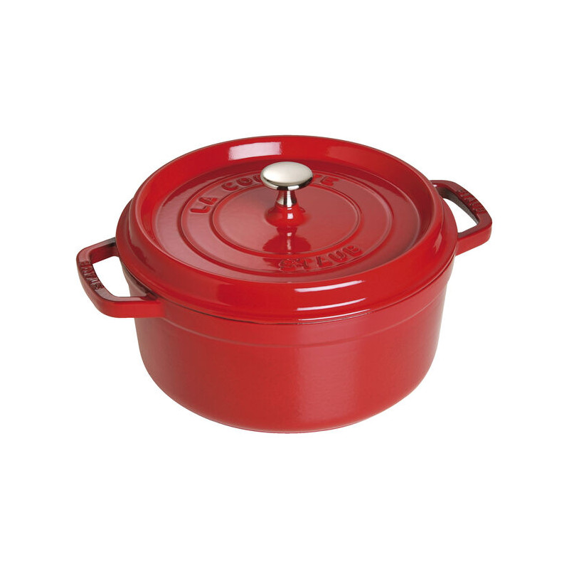 Casseruola rotonda Staub ghisa rosso ciliegia 24 cm Casseruola rotonda Staub ghisa rosso ciliegia 24 cm