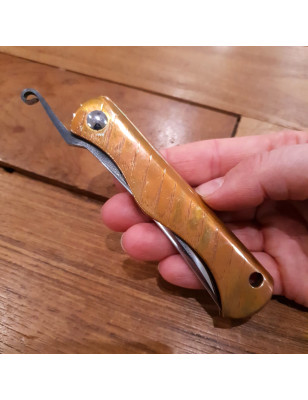 Coltello con manico in rame e lama in acciaio di alta qualità super affilata