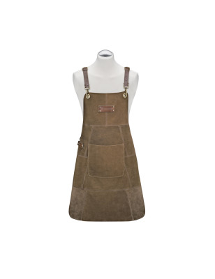 Grembiule cucina Zassenhaus pelle marrone con tracolla regolabile