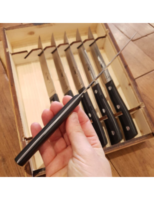 Set 6 coltelli da bistecca Maglio Nero Iside POM 12 cm