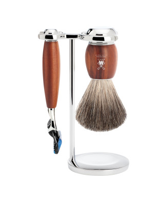 Set barba pennello e rasoio Muhle Vivo Gillette Fusion Prugna