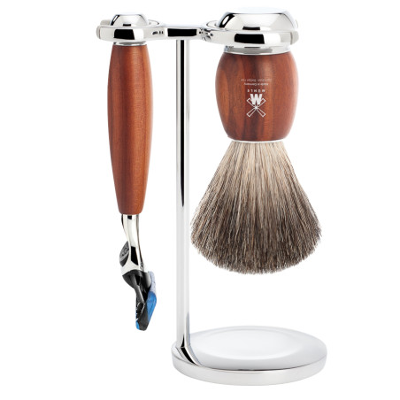Set barba pennello e rasoio Muhle Vivo Gillette Fusion Prugna