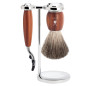 Set barba pennello e rasoio Muhle Vivo mach 3 legno di Prugna Set barba pennello e rasoio Muhle Vivo mach 3 legno di Prugna