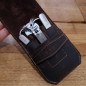 Set manicure Alpen 4 pezzi inox con astuccio pelle marrone Set manicure Alpen 4 pezzi inox con astuccio pelle marrone