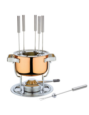 Set per fonduta Spring Davos Culinox rame e acciaio inox