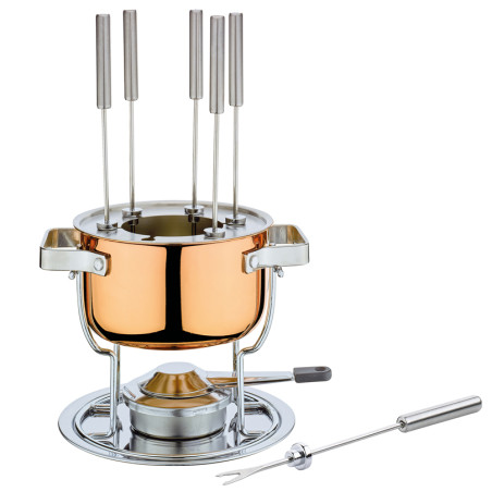 Set per fonduta Spring Davos Culinox rame e acciaio inox