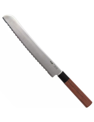 Coltello pane seghettato Kai Magoroku red wood 22 cm