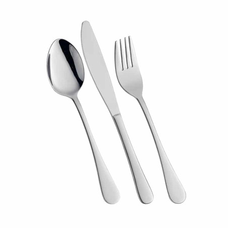 Set 3 posate da viaggio Cilio con custodia in feltro grigio