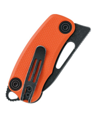 Coltello piccolo e compatto con manico in G10 arancione