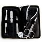 Set manicure Alpen 5 attrezzi inox con astuccio pelle nera Set manicure Alpen 5 attrezzi inox con astuccio pelle nera