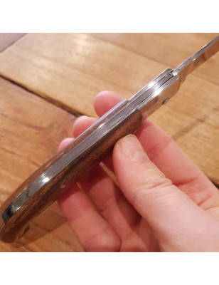 Coltello chiudibile con lama in acciaio inox e manico legno
