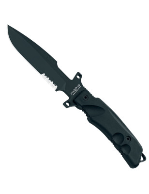 Coltello militare lama fissa Fox Predator Forprene nero. Lama in acciaio N690