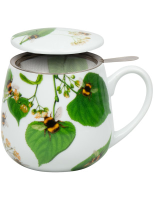 Tazza tè con coperchio e filtro Konitz Bombi sulle foglie 420 ml