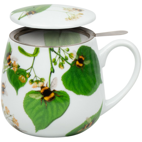 Tazza tè con coperchio e filtro Konitz Bombi sulle foglie 420 ml