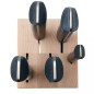 Ceppo in legno Opinel Intempora con 5 coltelli Ceppo in legno Opinel Intempora con 5 coltelli
