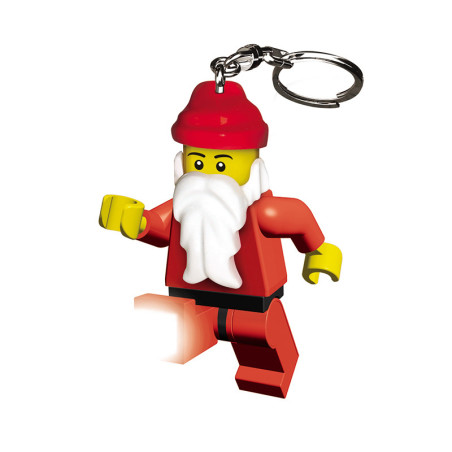Portachiavi Lego Babbo Natale con luce a led
