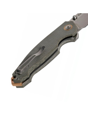Coltello tascabile EDC con lama in acciaio inox M390 e manico in Micarta