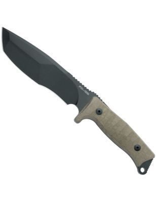 Coltello lama fissa Fox Trapper FX-132 MGT Micarta verde. Prodotto a Maniago in Italia