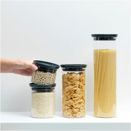 Barattolo impilabile Brabantia vetro borosilicato 0,6 litri