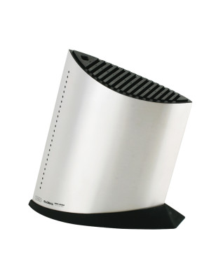Ceppo per 13 coltelli e acciaino Global acciaio inox